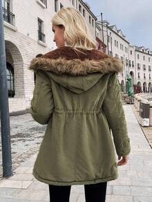 Women Winter Coats - Green - View 2