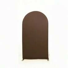Double-Sided Arch Backdrop Cover, Multiple Colors Available, Suitable For 4 Different Arch Backdrop Stands, Made Of Elastic Fabric, Christmas Theme - Brown Bean Paste - View 5