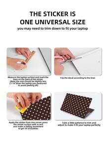 Polka‑Dot Print Laptop Skin Vinyl Sticker, Black Base Pink Dots Protective Decal For 15‑15.6 Inch Notebook Computer(Polka‑Dot Print Laptop Skin Vinyl Sticker, Black Base Pink Dots Protective Decal For 15‑15.6 Inch Notebook Computer) - View 8