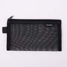 1/3 Transparent Mesh Pencil Case, Student Teacher Office Stationery Storage Bag, Portable Large Capacity Learning Stationery Pencil Bag - A - View 8