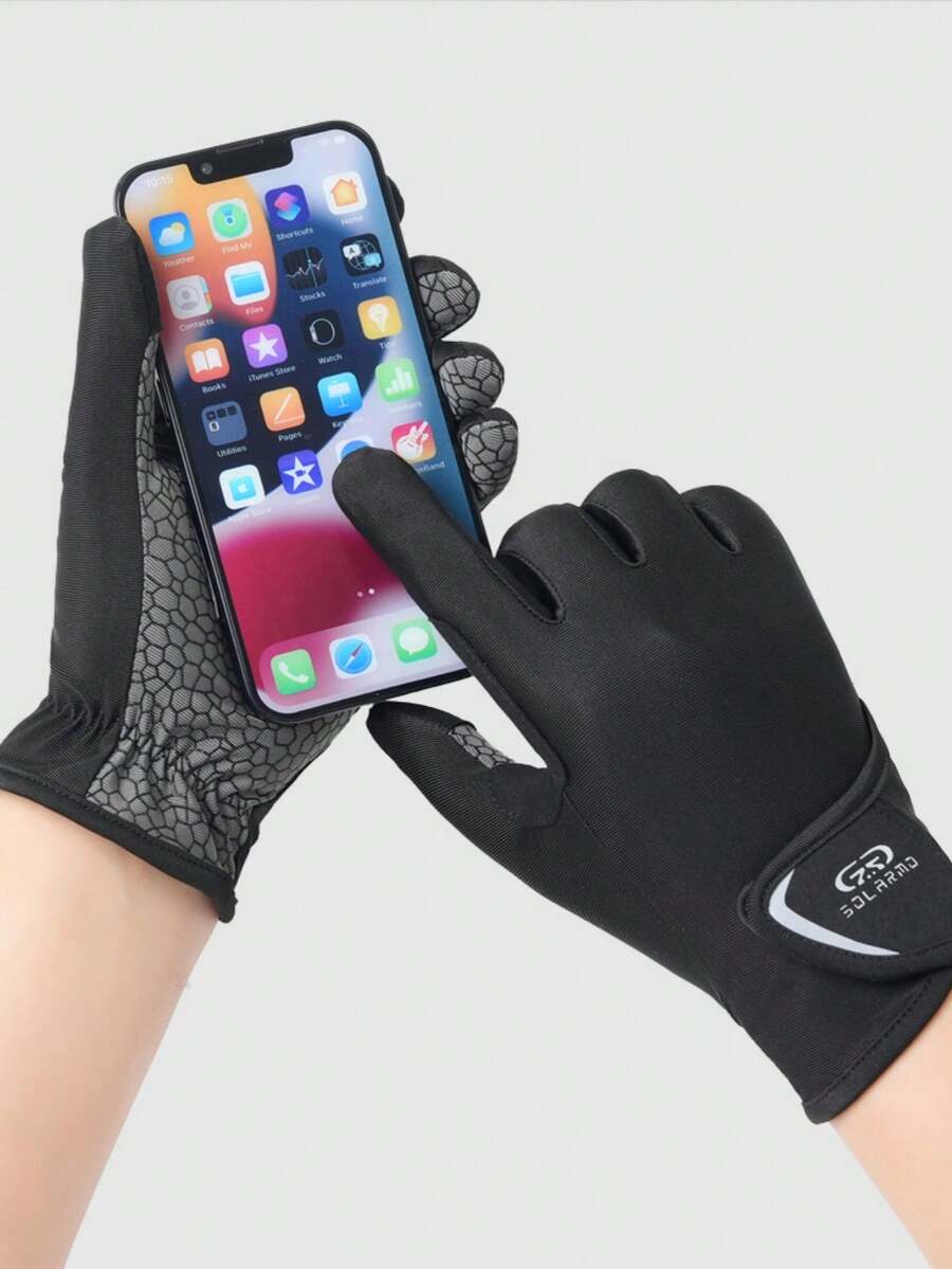 Equestrian Sports Gloves, Touchscreen Anti-Slip Riding Gloves, Suitable For Outdoor Mountain Hiking, Cycling, Horse Riding - Multicolor - View 1
