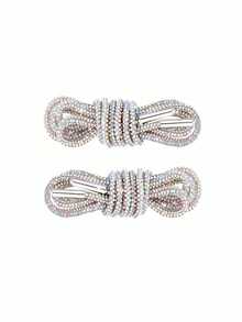 2pcs 120cm Luxury Rhinestone Shoelaces, Round Rhinestone Shoelaces/Hat Rope, Fashionable Shiny, Crystal Drawstring Athletic Shoelaces, Suitable For Sneakers - White - View 9