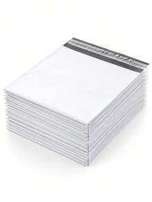 30/100pcs White Plastic Shipping Bags, Waterproof Polyethylene Mailing Bags, Self-Sealing Envelopes For Clothing E-Commerce Packaging - A-White - View 5