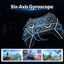 A Wireless Controller Compatible With Switch, Switch OLED, Switch Lite, PC. Features Hall-Effect Joysticks, Dual Vibration Motors, A 6-Axis Gyroscope, Macro Programming, Turbo Mode, One-Touch Wake-Up, And Screenshot Functionality. Ergonomic Design. - View 4