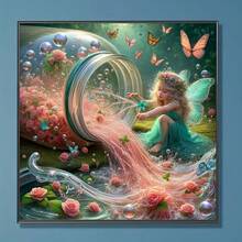1pc - DIY Handmade 5D Diamond Painting Kit, Suitable For Adults And Beginners, Craft Supplies, Applicable For Living Room, Bedroom, Office, Wall Decor Art. - round diamond - View 3