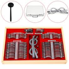HYYKJ-US 104 Pcs Optometry Optical Trial Lens Kit Test Metal Trial Frame Set W/ Case Box - Default - View 4