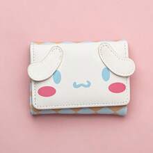 Cute PU Leather Cartoon Character Short Wallet, Japanese Style Cute Cartoon Print Multi-Color Foldable Small Purse, Suitable For Girls' Daily Use - Multicolor - View 11