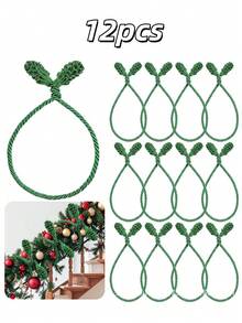 12 Pcs 20 Inches Christmas Garland Ties Christmas Decorative Twist Ties For Banister Reusable And Flexible Twist For Xmas Home Decorations Holiday Craft Wrapping - Multicolor - View 14