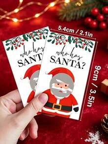24pcs Christmas Scratch Cards Set - "Who Caught Santa?" Party Game Cards, Holiday Raffle Tickets, Suitable For Halloween, Christmas And New Year Celebrations - Multicolor - View 2
