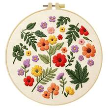 1PC 15*15cm/5.9*5.9in 20*20cm/7.9*7.9in,A Beautiful Bouquet Embroidery Kit, DIY Handmade Embroidery Set For Adult Beginners, Home Gift, Women's Sewing Gift, Including User Manual, Printed Pattern Fabric, Embroidery Frame, Needle And Thread. - 20X20CM - View 18