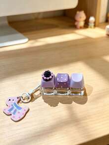 1 móc khóa bàn phím Kawaii, charm mini dễ thương cho túi xách, vòng móc khóa hình phím bàn phím, mặt treo chìa khóa ô tô và ba lô, phù hợp làm quà tặng trao đổi - Nhiều màu - Xem 13