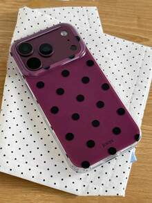 Cute Polka Dot Pure Color Phone Case Compatible With IPhone 18 Pro Max 18 Pro 17 Pro Max 17 Pro 17 16 Pro Max 16 Pro 16 15 Pro Max 15 Pro 15 14 Pro Max 14 Pro 14 13 Pro Max 13 Pro 13 12 Pro Max 12 Pro 12 11 Simple Protection Soft Cover Cases ﻿ - Cherry Red - View 1