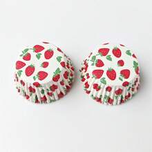 Strawberry Pattern Greaseproof Paper Muffin Liners, Disposable Cupcake Cups, Gradient Color Baking Cake Liners, Suitable For Baking Paper Cups And Muffin Cups Packaging, Suitable For Cakes, Candy Making, Suitable For Holidays, Weddings, Valentine's Day And Various Anniversaries. - Strawberry Cake Cupcake Liners - View 16