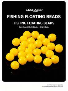 335pcs Multi-Size Fishing Hook Set With Assorted Yellow Floating Beads, Divided Storage Box, Sharp & Durable Soft Bait Beads With Good Buoyancy, Freshwater And Saltwater Fishing Tackle Accessory Combo Kit - Silver - View 3