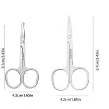 Professional Facial Nose Hair Trimmer & Eyebrow Scissors 2pcs, Nose Hair Trimmer & Eyebrow Trimmer Suitable For Men And Women - View 4