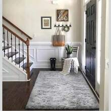 Plush Rug; Soft 80X120cm 8 Colors - Light Grey - View 3