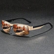 2PCS Fashion Classic Square Glasses Multi Color Combination Unisex Metal Style Suitable For Fishing Travel Vacation And Summer Beach Use Daily Wear - 4PCSF8485-5 - View 6