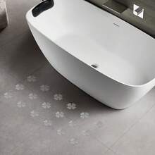 10pcs Transparent Clover-Shaped Bathtub Anti-Slip Stickers, Self-Adhesive Shower Floor Safety Non-Slip Mats, For Bathroom - AS052 Transparent - View 1