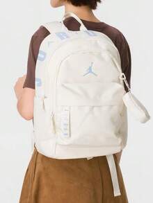 Nike Jordan 20L Logo Polyester Backpack Medium Unisex White - White - View 1
