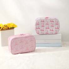 Fashion Bow Knot Makeup Bag, Cosmetic Storage Bag, Portable Travel Toiletry Bag For Women - View 4