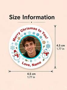 1-100Pcs Personalized Custom Christmas Stickers, Holiday Alphabet Labels, DIY Gift Wrapping Decor, Scrapbook Embellishments, Party Decoration Supplies, Present Packaging Labels, Holiday Craft Accessories - Multicolor - View 5