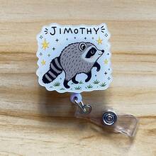Retractable D Card Holder Reel With Cute Cartoon Design, Nurse Hospital Badge Holder Office Lanyard 1pc - X1063 - View 1