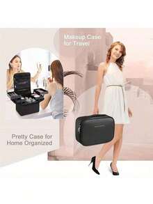 New Free Partition Cosmetic Storage Bag, Large Capacity Premium Handheld Portable Travel Makeup Bag, Nail Artist, Travel Makeup Bag - Multicolor - View 5