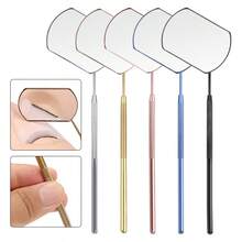 Eyelash Extension Inspection Mirror Rectangular Lens Anti-Curl Anti-Fog Mirror Eyelash Mirror Round Mouth Mirror - Multicolor - View 1