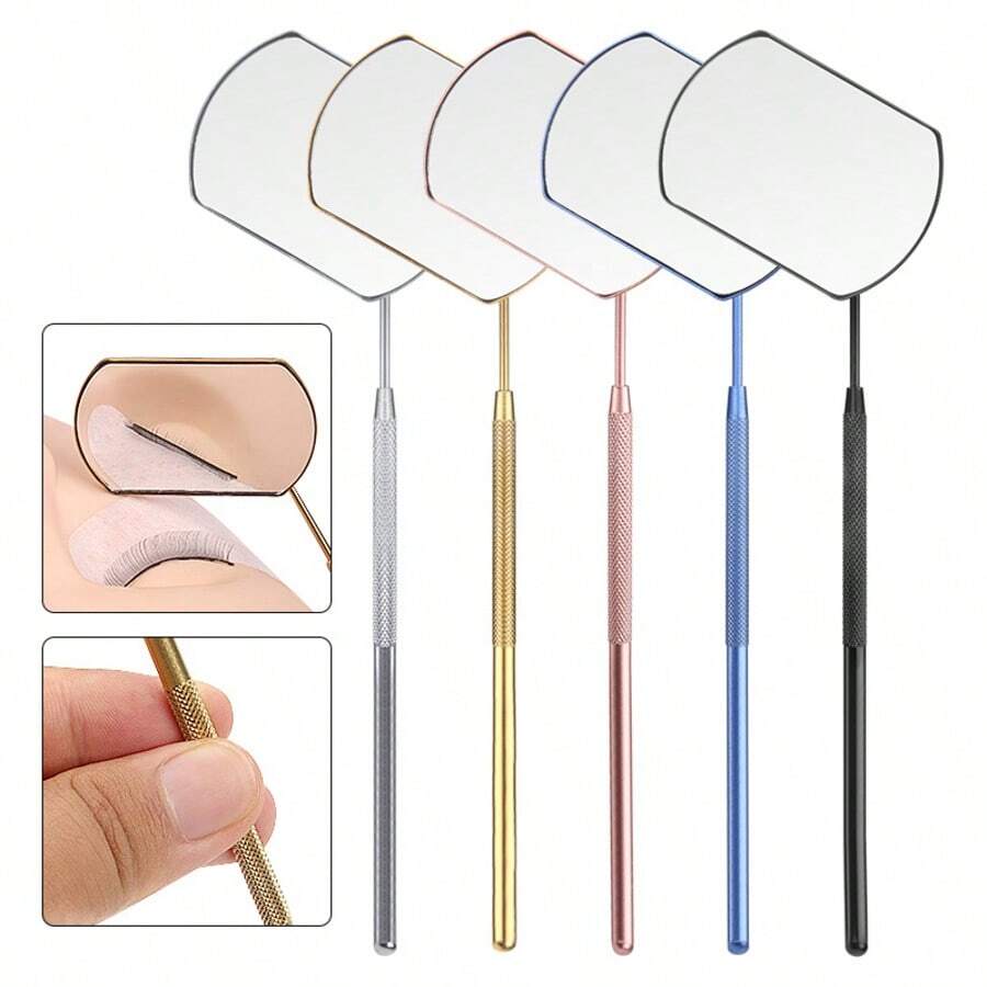 Eyelash Extension Inspection Mirror Rectangular Lens Anti-Curl Anti-Fog Mirror Eyelash Mirror Round Mouth Mirror - Multicolor - View 1
