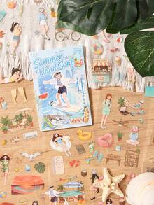 20pcs/Book Of Stickers With Four-Season Landscapes And Character Designs, Creative DIY Decoration Material For Planners And Diaries, Available In 4 Colors, Can Be Given As Christmas Gifts To Friends - Single Piece - View 5