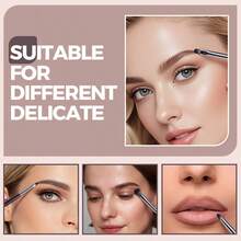 BS-MALL Professional 16/8pcs Detail Makeup Brush Set, Eyebrow Brush, Eyeshadow Brush, Highlighter Brush, Detail Brush Set, Pearlescent Makeup Brush Set, Non-Prickly, Non-Shedding Beauty Tools - Rust Brown - View 5
