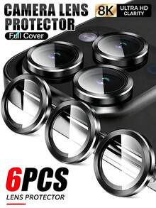 Navigator 6pcs Black Eagle Eye Lens Protector, CD Texture, Anti-Scratch, Anti-Wear, Clear Lens, Fingerprint Resistant, Compatible With IPhone UItra/18 Promax/18 Pro/18/17E/17 Promax/16 Promax/15 Promax/14 Promax/13 Promax/12 Promax/11 Promax/17 Pro/16 Pro/15/14/13/12/11 Models - Black - View 11