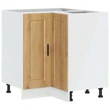 Mueble de cocina esquinero vidaXL Porto, roble hecho a mano - Marrón - Ver 2