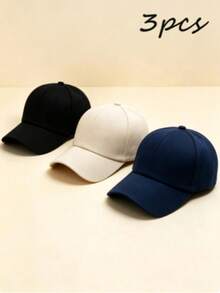 3pcs Unisex Y2K Style Baseball Caps, Adjustable Sun Hats, Breathable Trucker Hats, Suitable For Sports/Daily/Streetwear/Travel/Summer - Multicolor - View 4