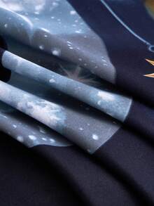 1件超柔軟印花床單，輕盈如雲，透氣舒適，適用所有床尺寸－單人、雙人、Queen、King，可機洗，居家與學生宿舍必備，返校必備，四季通用，房間裝飾 - 彩色 - 查看 11