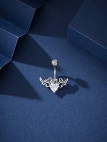 Charming Wing Shape Pierced Navel Ring For Women's Party/Holiday Decor - Silver - View 13