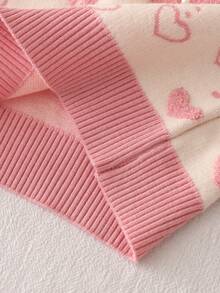Girls' Fashion Autumn/Winter 2 Pieces Set, Cute Deer Knit Sweater Top And Skirt, Children's Clothing - Pink - View 5