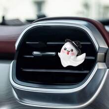 Halloween Cute Ghost Air Vent Decor Clips 2pcs Cartoon Ghost Shaped Car Interior Decoration Clips Fit Air Conditioning Vent Holiday Car Interior Modification Accessory - Halloween Ghost Air Vent Decor Clip - View 8