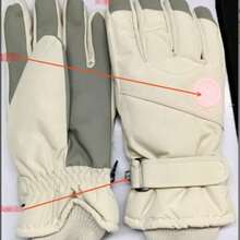 1 par de guantes de esquí de invierno para mujer, guantes cálidos con pantalla táctil, guantes de nieve a prueba de viento y resistentes al agua, forro suave, correa de muñeca ajustable, adecuados para deportes al aire libre, ciclismo, senderismo - Multicolor - Ver 14