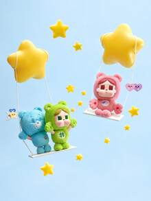 Pop Mart Labubu CRYBABY X Care Bears Series - Kotak Buta Gantungan Boneka Plush Vinyl - MultiWarna - View 4