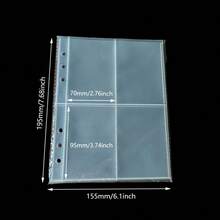 10/20pcs Transparent Waterproof A5 Document Bag Refill Pages, Photo Album Inner Page Refills, Suitable For Idol Card & Sticker Storage, School & Office Use - Transparent - View 4