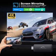 I96 D6 TV Stick Pemutar Media Streaming Portabel, Pemutaran 4K HDR, Android TV Quad-Core 64-Bit, WiFi 2.4G, Perangkat Streaming 4K HD untuk TV dan Proyektor - Hitam - View 4