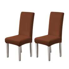 1/2/4/6pcs Solid Color Chair Covers, Decorative Dust-Proof Elastic Full-Coverage Chair Covers, Removable And Washable - Multi-color - View 47