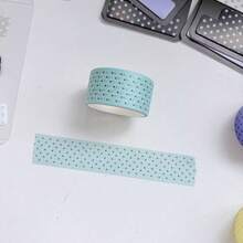 Aesthetic Multi-Color Polka Dot Washi Tape Roll, Cute Dot Pattern Decorative Masking Tape, Removable Self-Adhesive Paper, Suitable For Diary, Notebook, Photo Album Decoration - A - View 14