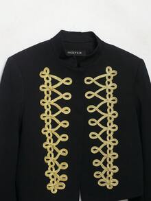 DEEKA Autumn/Winter New Women's European & American Style Fashion Minimalist Versatile Short Jacket - Black - View 6