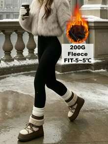 1/2pcs Women's Plus Size Autumn/Winter Tights, High Waist High Elasticity Warm Leggings, Comfortable For Daily Wear - Multicolor - View 2