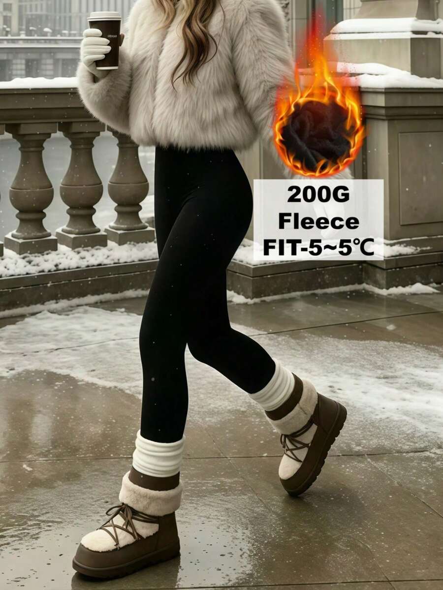 1/2pcs Women's Plus Size Autumn/Winter Tights, High Waist High Elasticity Warm Leggings, Comfortable For Daily Wear