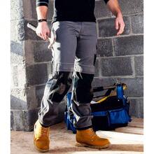 Portwest Mens PW3 Work Trousers - Grey/Black - View 2