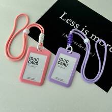 Card Holder Lanyard Keychain Transparent Protective Sleeve For Student ID, Bus Pass, Access Card, Campus Card, Meal Card, Employee Badge, ID Card - A - View 6