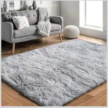 Plush Rug; Soft 80X120cm 8 Colors - Light Grey - View 2